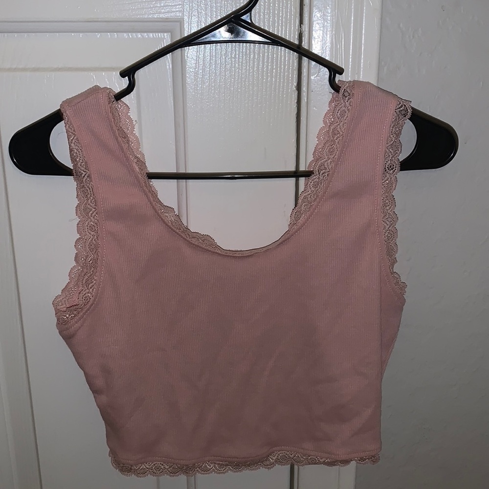 pink crop top